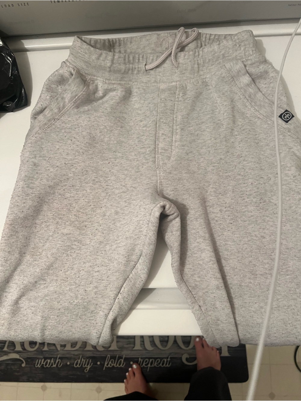 Women's Light Gray Pull-On Jogger Pants